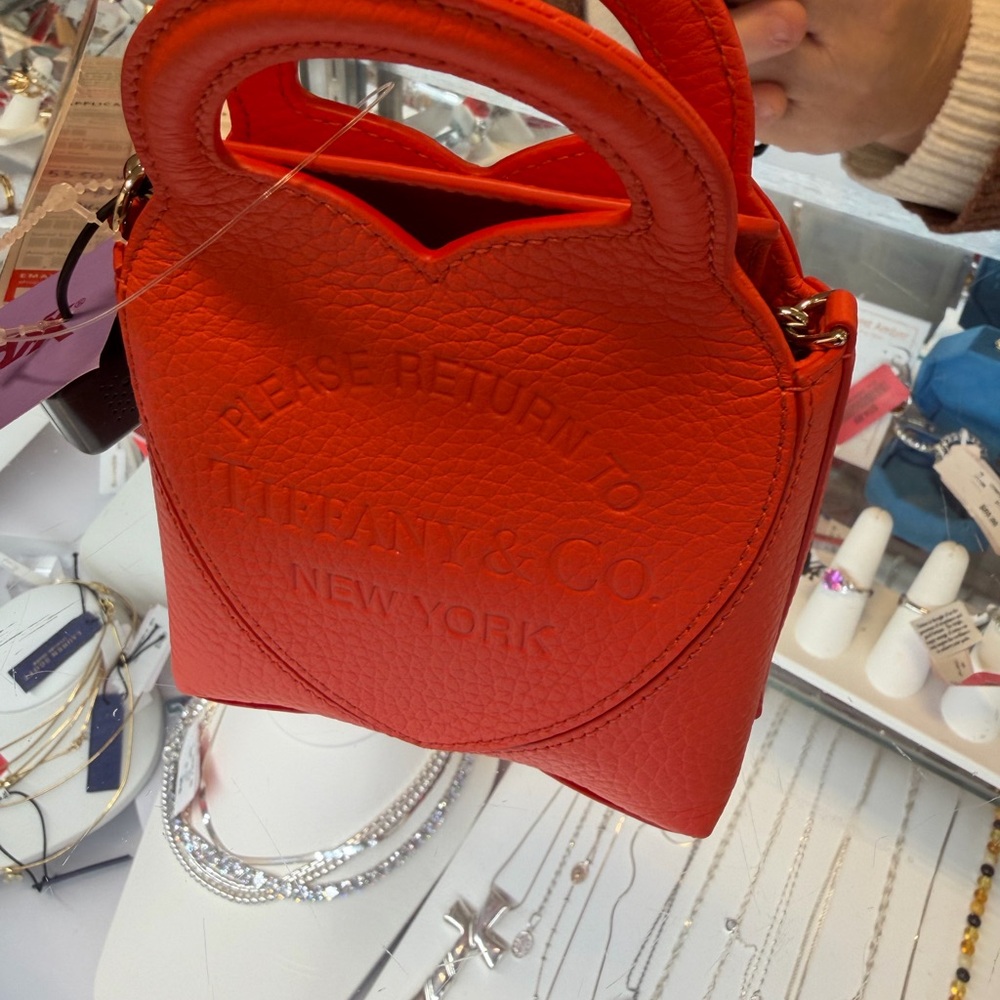 Tiffany & Co. Vibrant Orange Heart Mini Bag